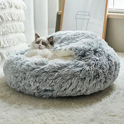 Snugglenest™ 2-In-1 Plush Cat Bed – Cozy Cave & Cushion